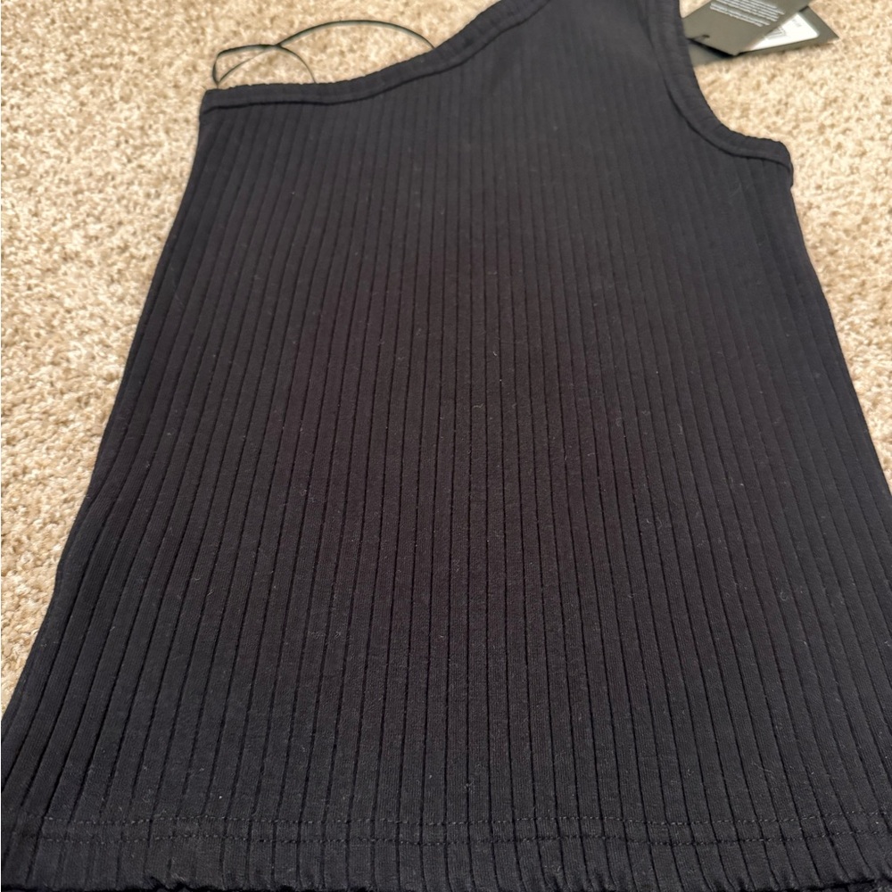 Black Rails One-Shoulder Ribbed Top - Picture 3 of 3